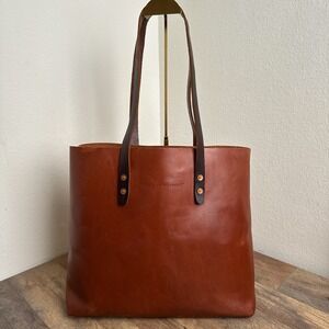 Whipping Post Leather Western Tote Bag Brown Cognac Built in Texas USA Large